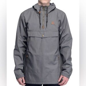Dravus Limits Charcoal Heather Anorak Pullover Jacket - Size Small